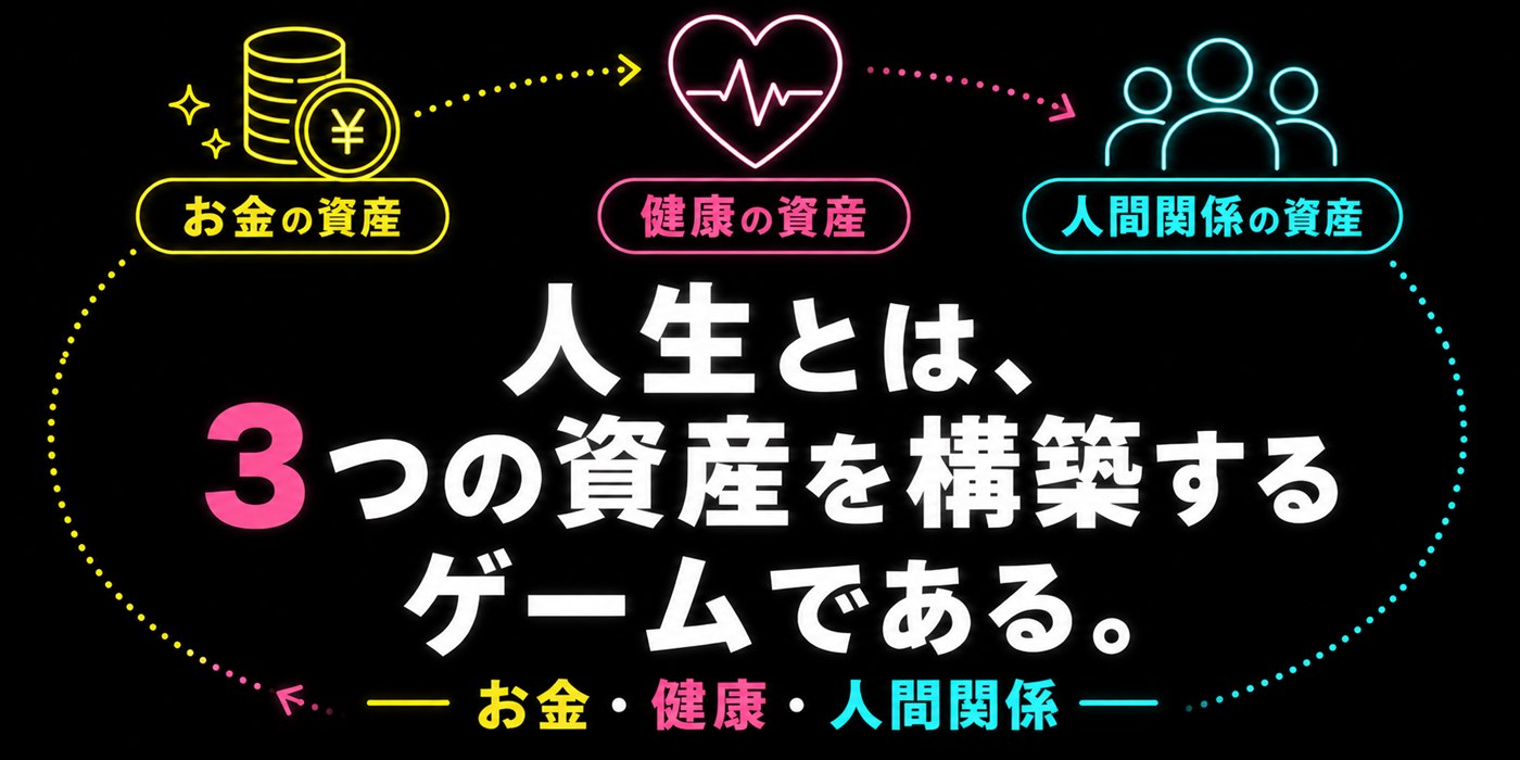 人生とは、3つの資産を構築するゲームである。